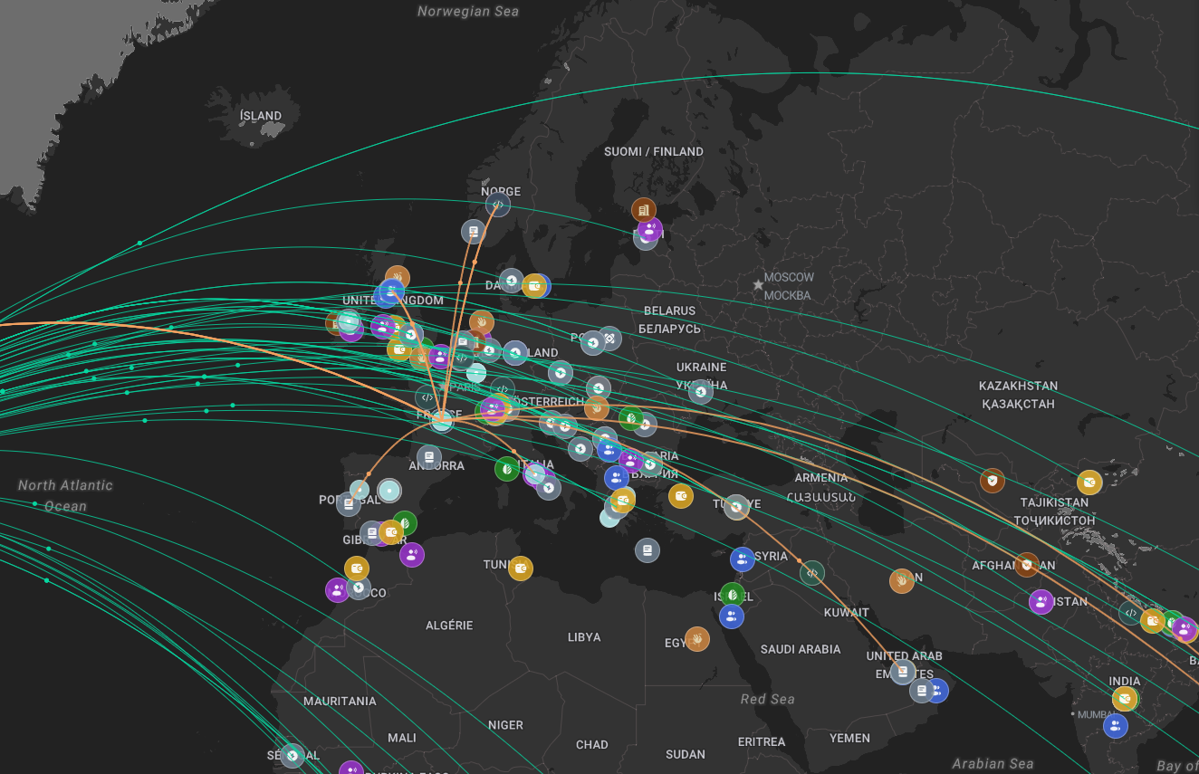 Map of Change Network Visualization